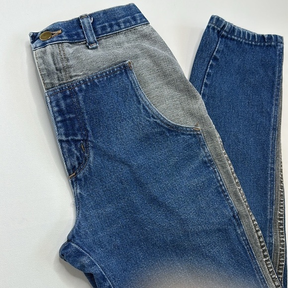 Helium Vintage 1980s Two Tone Denim Jeans - Picture 2 of 9